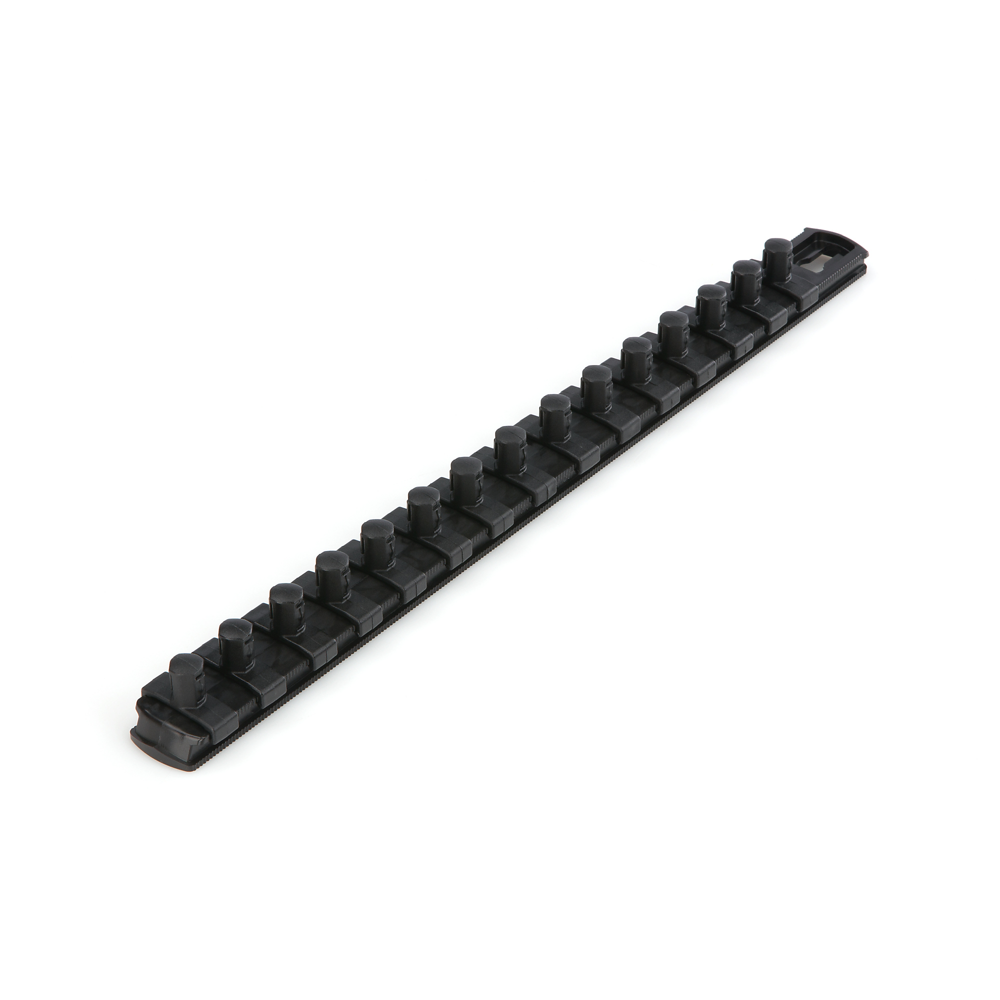 TEKTON 3/8 Inch Drive x 13 Inch Socket Rail, 15 Clips (Black) | OSR12215